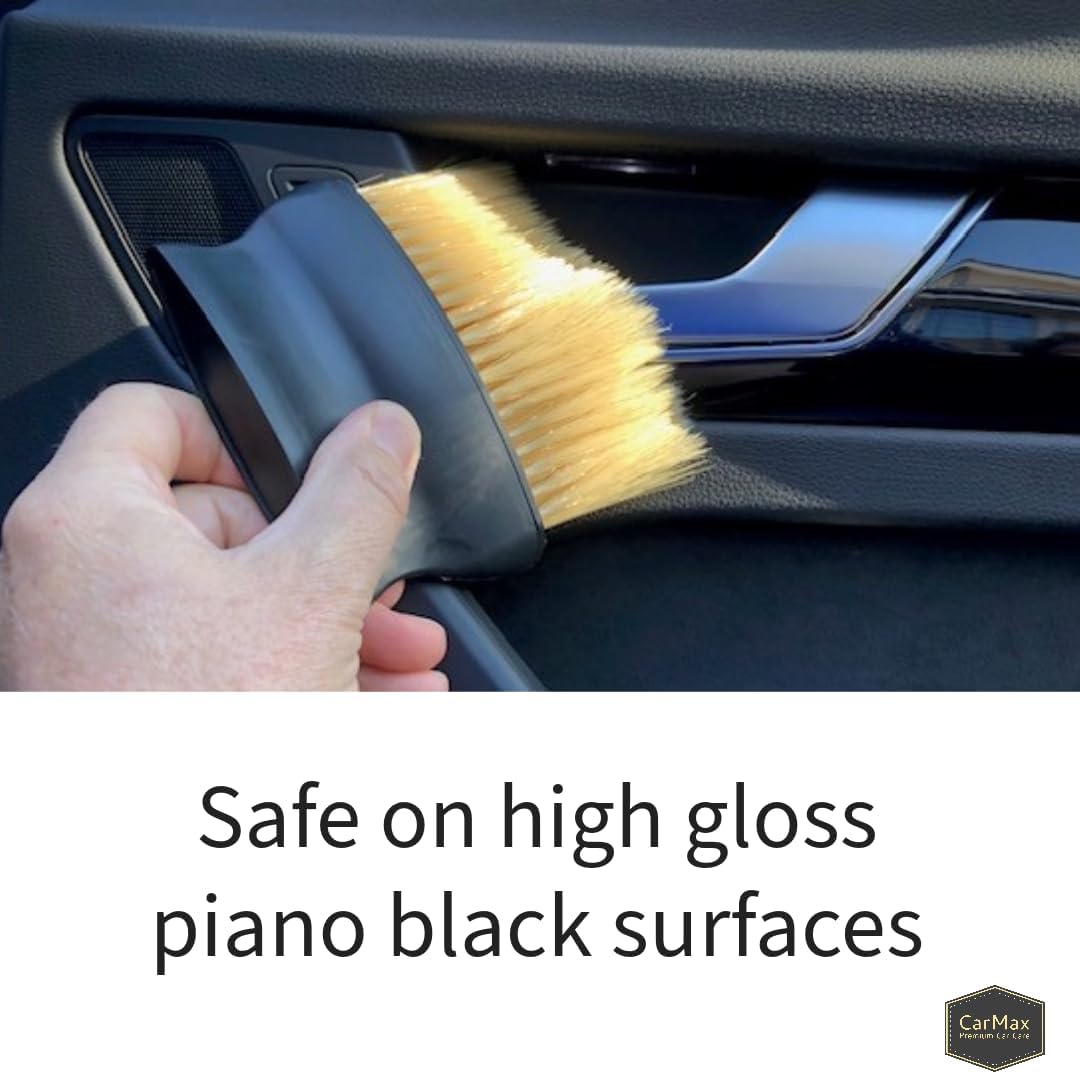 CarMax® Car Interior Detailing Brush, for dusting and cleaning - long bristles to access all awkward areas - an essential part of your cleaning kit bag