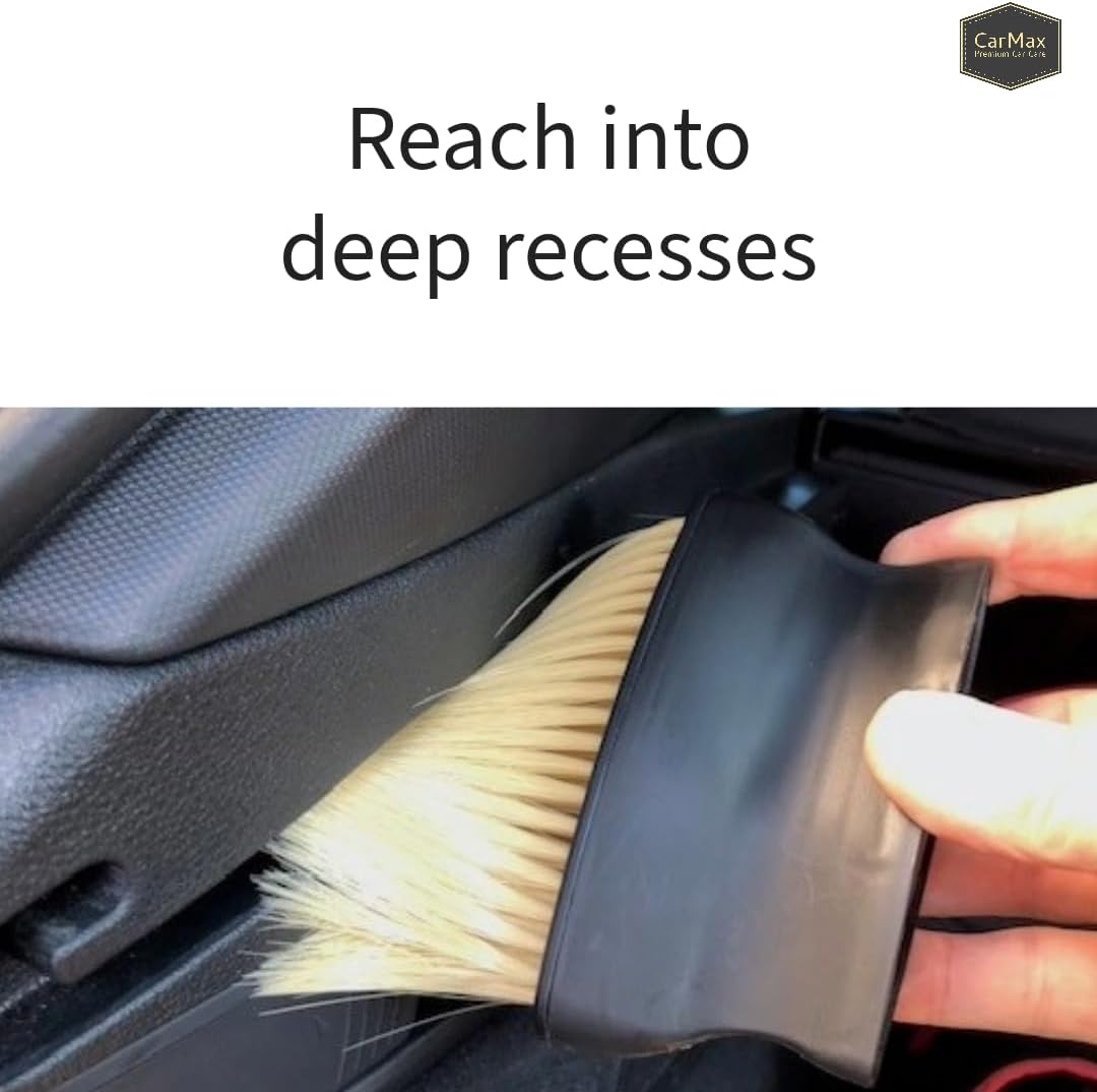 CarMax® Car Interior Detailing Brush, for dusting and cleaning - long bristles to access all awkward areas - an essential part of your cleaning kit bag
